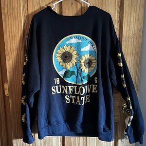 sunflower state oversized crewneck
